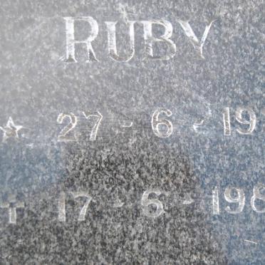 ? Ruby 1921-1984