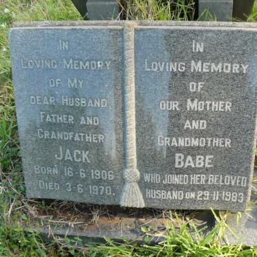 ? Jack 1906-1970 &amp; Babe -1983
