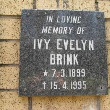 BRINK Ivy Evelyn 1899-1995