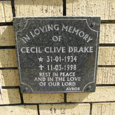 DRAKE Cecil Clive 1934-1998
