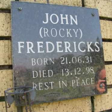 FREDERICKS John 1931-1998