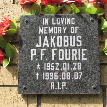 FOURIE Jakobus P.F. 1952-1996