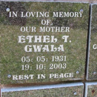 GWALA Ethel T. 1931-2003