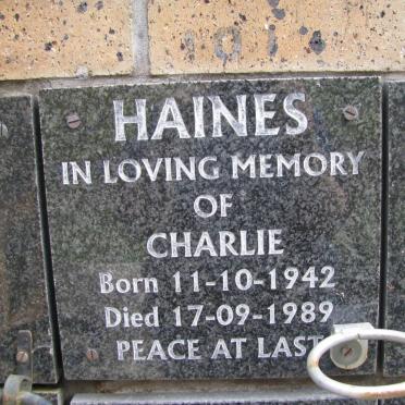 HAINES Charlie 1942-1989