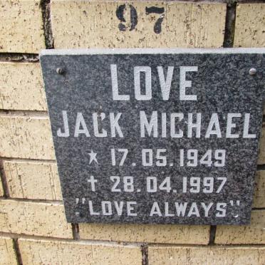 LOVE Jack Michael 1949-1997