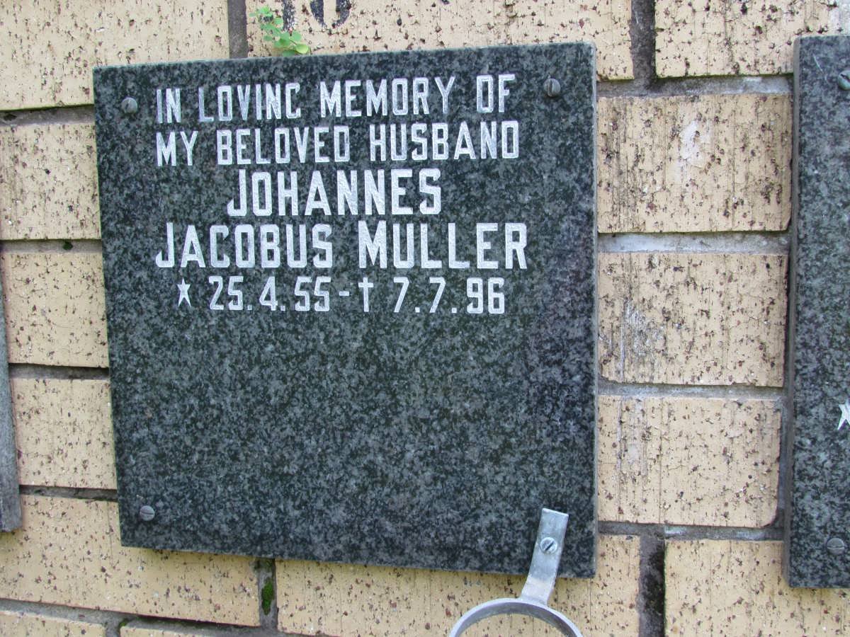 MULLER Johannes Jacobus 1955-1996