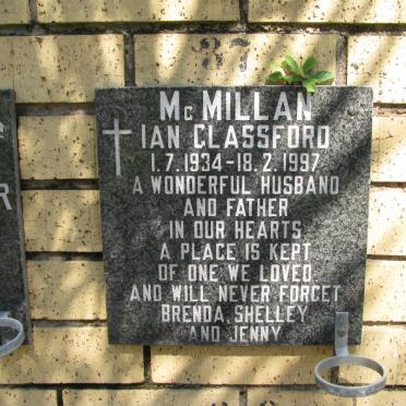 McMILLAN Ian Glassford 1934-1997