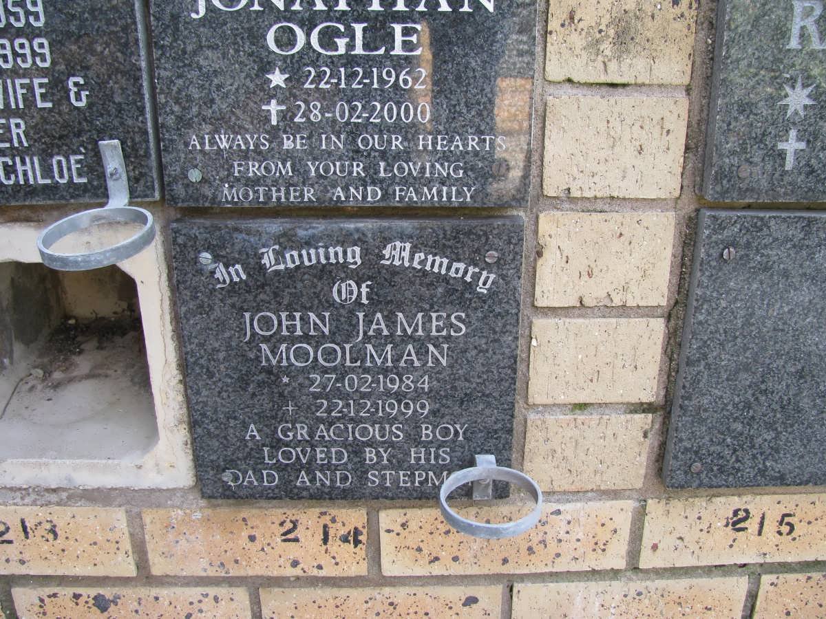 MOOLMAN John James 1984-1999