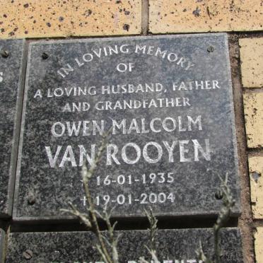 ROOYEN Owen Malcolm, van 1935-2004