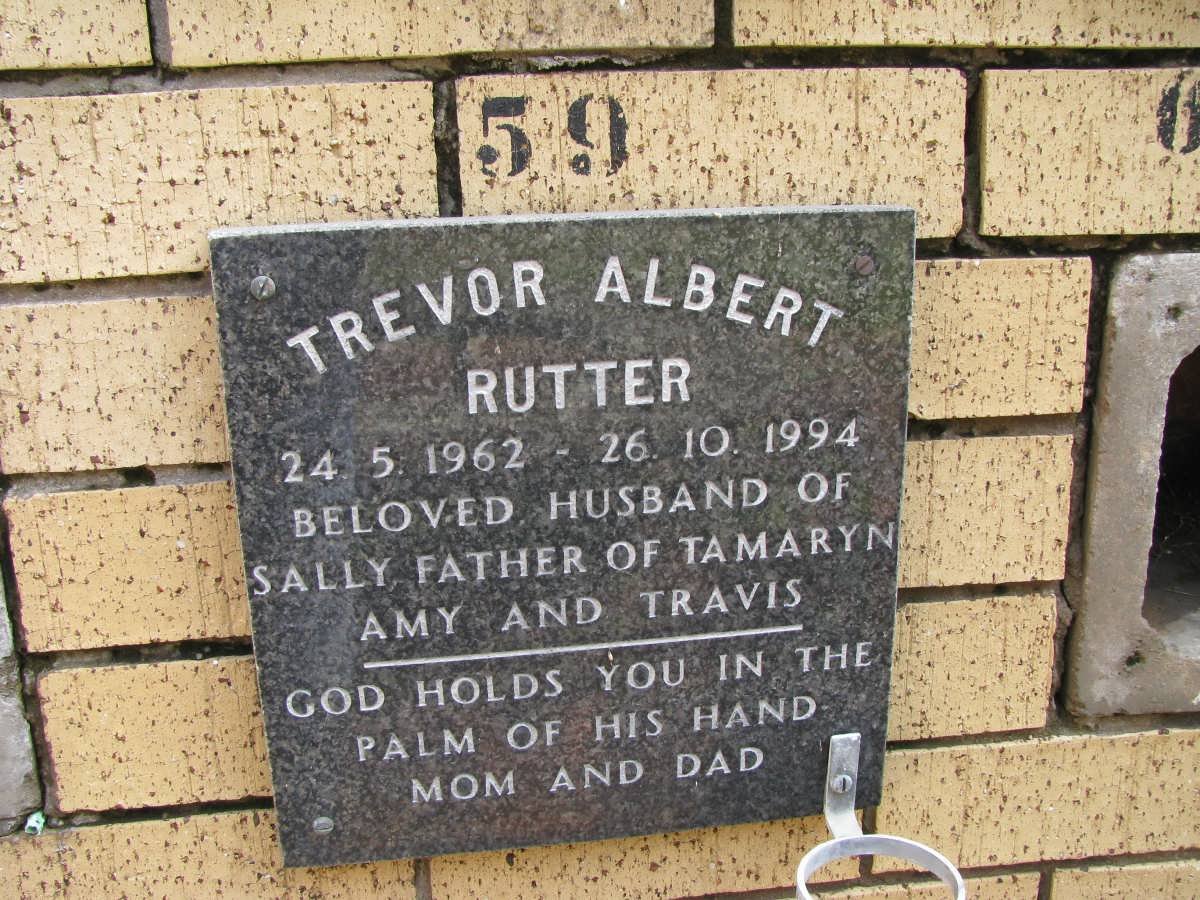 RUTTER Trevor Albert 1962-1994