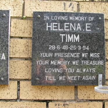 TIMM Helena E. 1948-1994