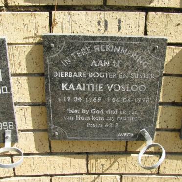 VOSLOO Kaaitjie 1969-1998