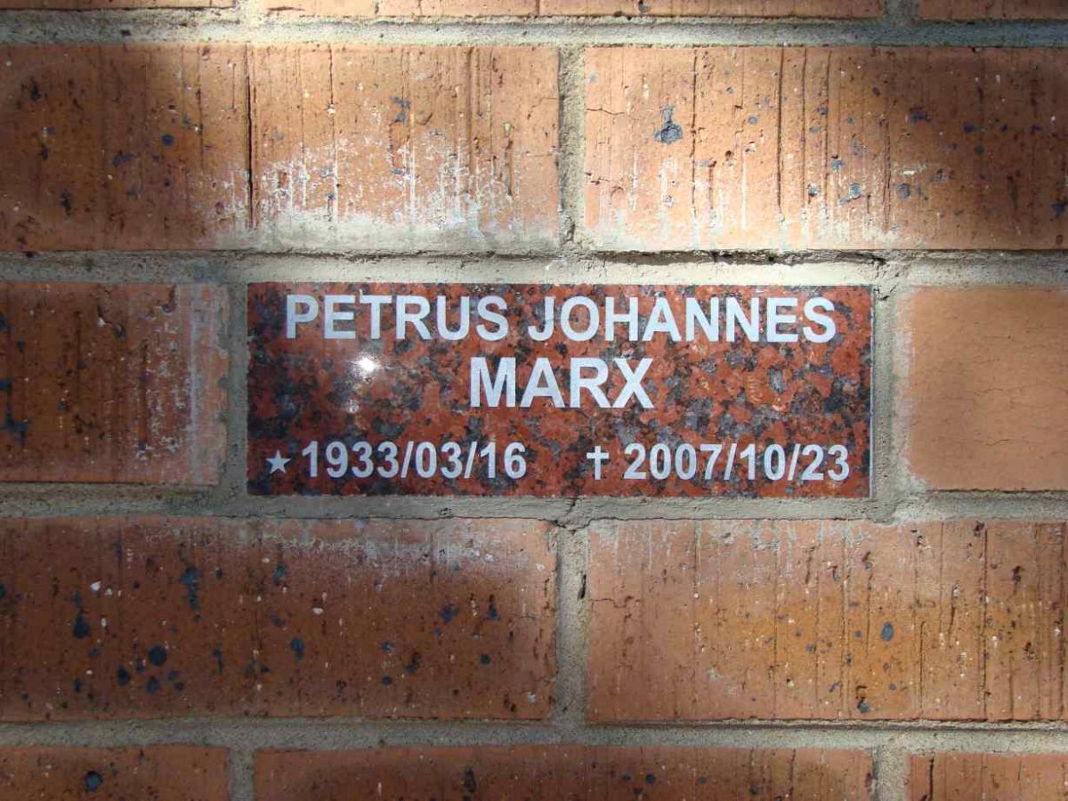 MARX Petrus Johannes 1933-2007