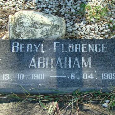 ABRAHAM Beryl Florence 1901-1989