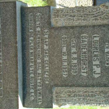 BADENHORST Lourens P.J. 1909-1957