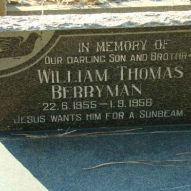 BERRYMAN William Thomas 1955-1956
