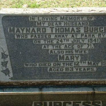 BURGESS Maynard Thomas -1941 &amp; Mary -1950