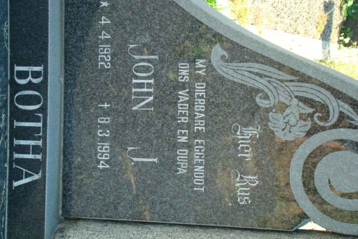 BOTHA John J. 1922-1994