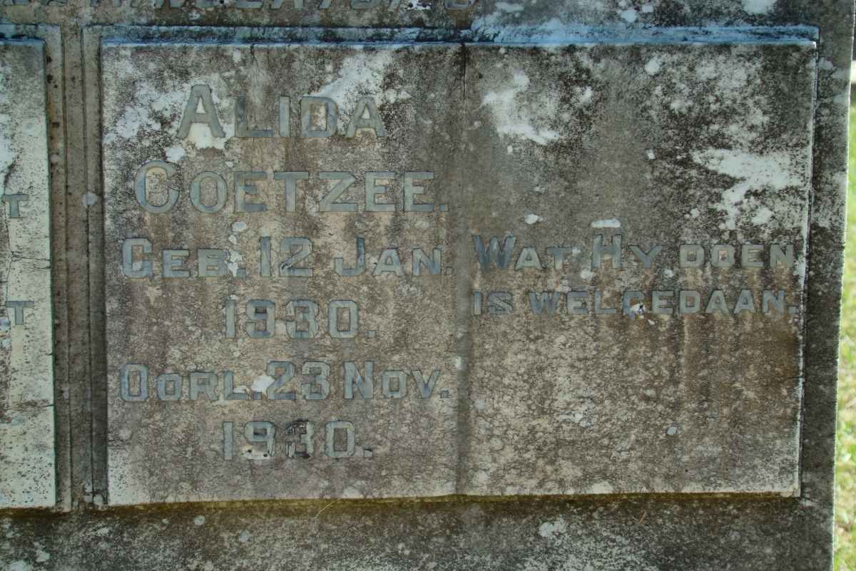 COETZEE Alida 1930-1930