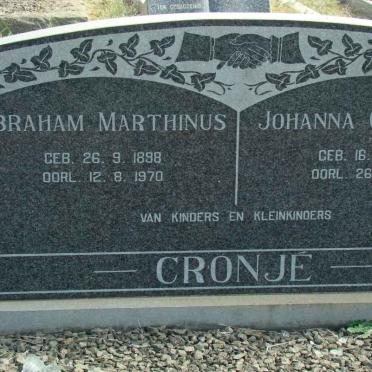 CRONJE Abraham Marthinus 1898-1970 &amp; Johanna Catharina 1900-1970
