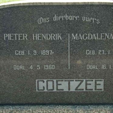 COETZEE Pieter Hendrik 1897-1960 &amp; Magdalena Maria 1908-1961