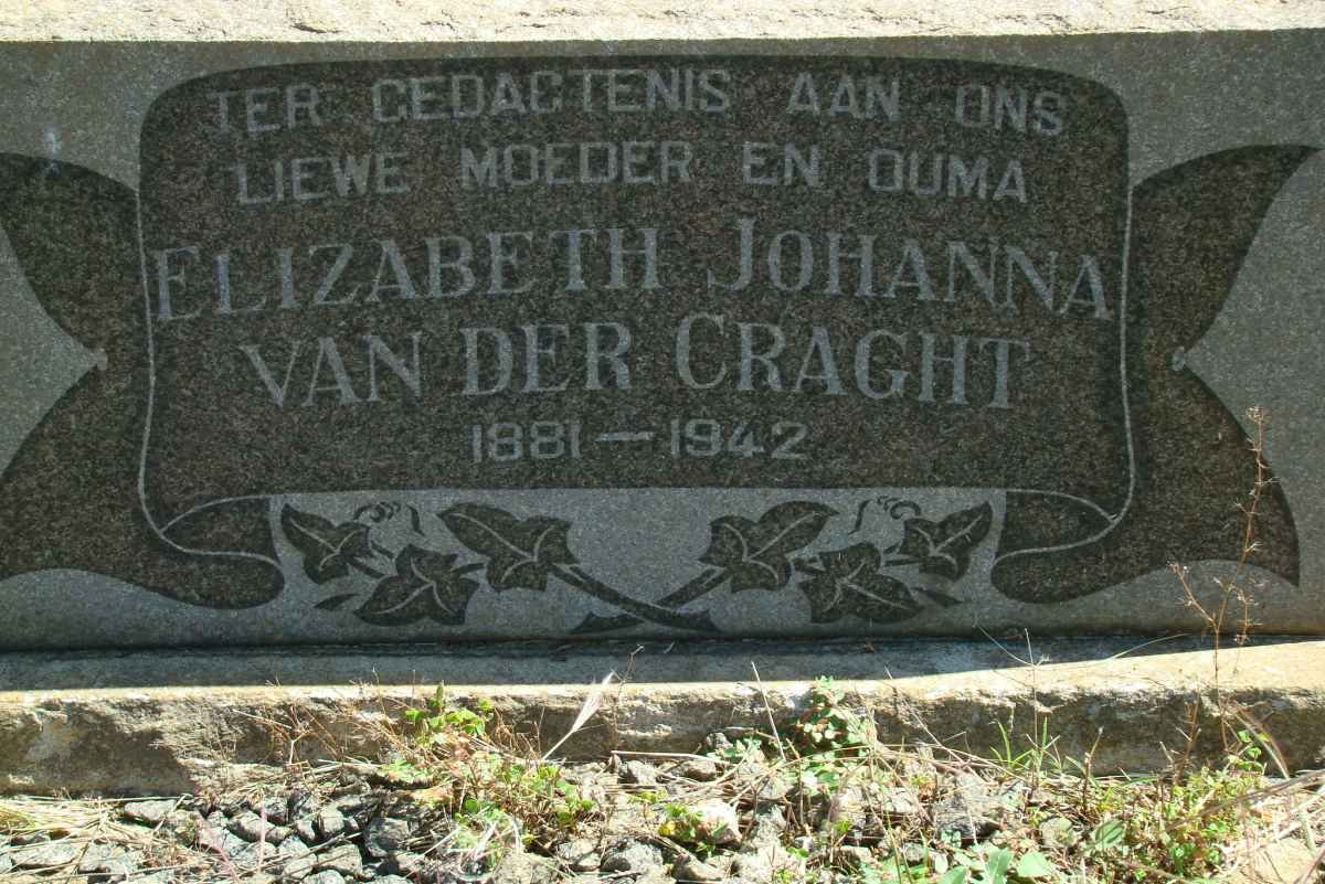 CRAGHT Elizabeth Johanna, van der 1881-1942