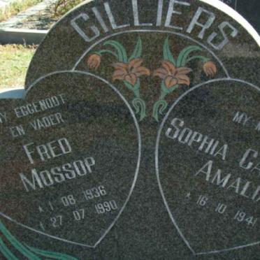 CILLIERS Fred Mossop 1936-1990 &amp; Sophia Carolina Amalia 1941-