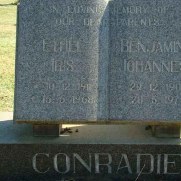 CONRADIE Benjamin Johannes 1900-1977 &amp; Ethel Iris 1911-1968