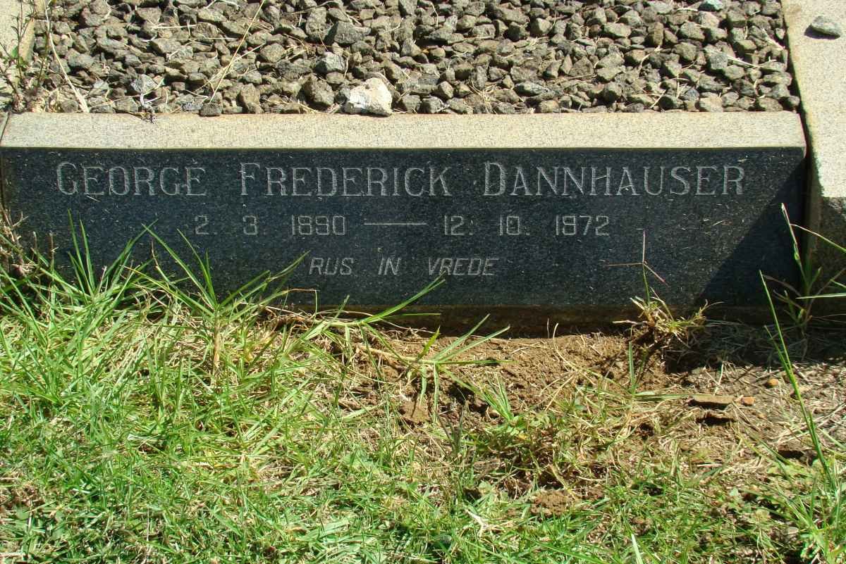 DANNHAUSER George Frederick 1890-1972