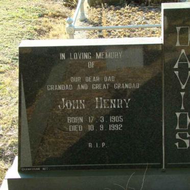 DAVIDS John Henry 1905-1992