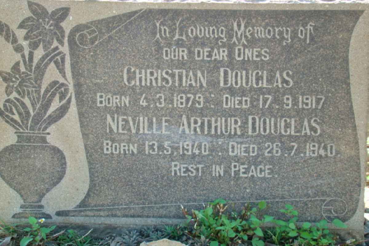 DOUGLAS Christian 1879-1917 :: DOUGLAS Neville Arthur 1940-1940