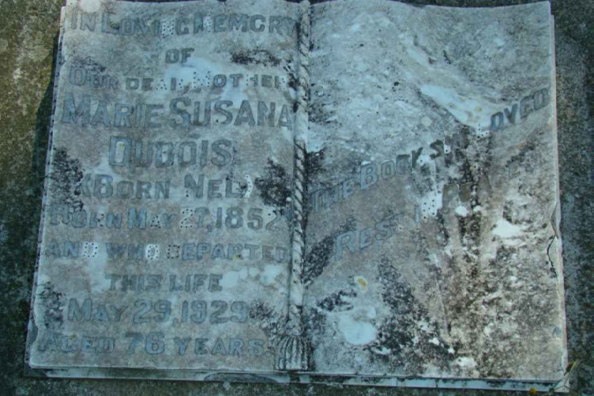 DUBOIS Marie Susana nee NEL 1852-1929