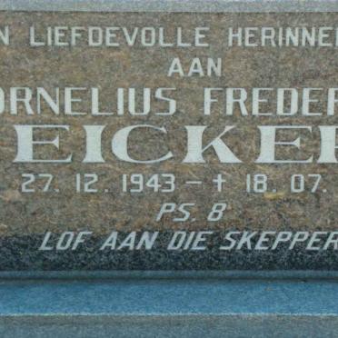 EICKER Cornelius Frederick 1943-1998