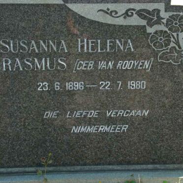 ERASMUS Susanna Helena nee VAN ROOYEN 1896-1980