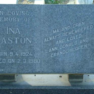 EASTON Ina 1924-1980