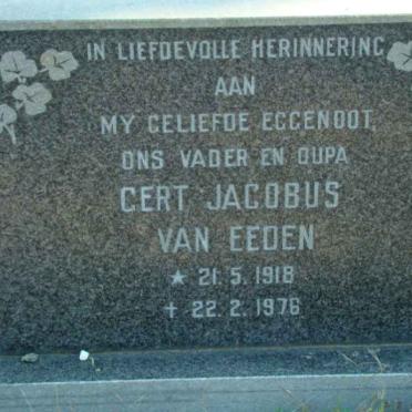 EEDEN Gert Jacobus, van 1918-1976