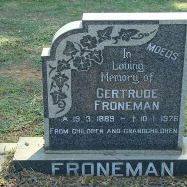 FRONEMAN Gertrude 1889-1976