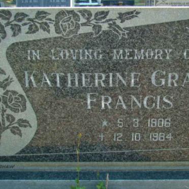 FRANCIS Katherine Grace 1906-1984