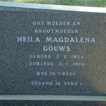 GOUWS Heila Magdalena 1904-1976