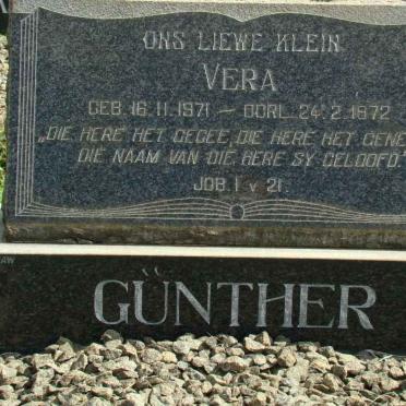 GUNTHER Vera 1971-1972