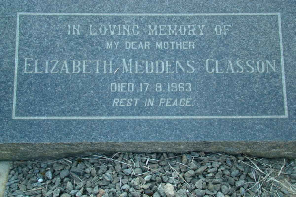 GLASSEN Elizabeth Meddens -1963