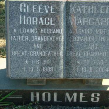 HOLMES Cleeve Horace 1913-1989 &amp; Kathleen Margaret 1914-2004