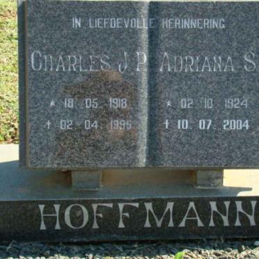 HOFFMANN Charles J.P. 1918-1995 &amp; Adriana S. 1924-2004
