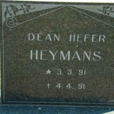 HEYMANS Dean Hefer 1991-1991