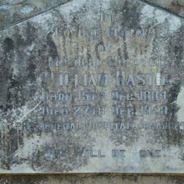 HASTIE William 1884-1929