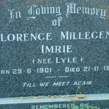 IMRIE Florence Millecent nee LYLE 1901-1976