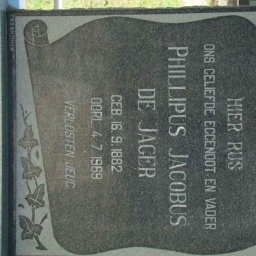 JAGER Phillipus Jacobus, de 1882-1969