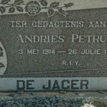 JAGER Andries Petrus, de 1914-1953