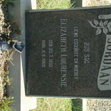 JORDAAN Elizabeth Lourensie 1933-1969