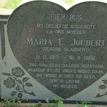 JOUBERT Maria E. nee SLABBERT 1917-1966